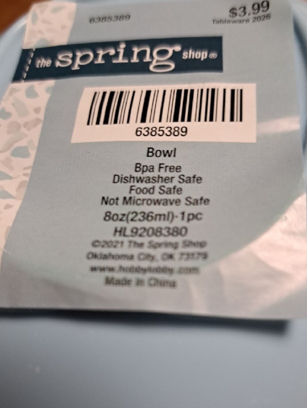 The Spring Shop Pladtic Turtle Serving Bowls in Blue & White - Picture 4 of 4